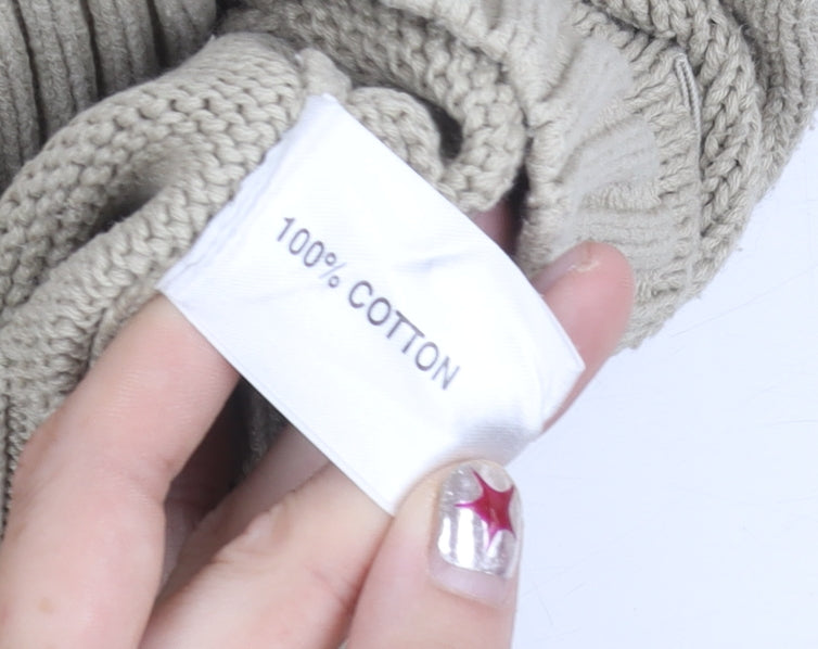 Pierre Cardin Men's Beige Cotton 1/4 Zip Pullover Jumper M