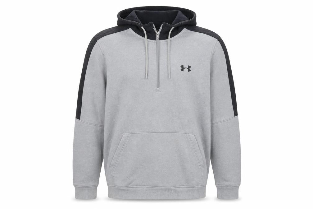 Mens UK Size L Under armour Grey 1/2 Zip Hoodie