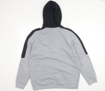 Under Armour Mens Grey L Hoodie 1/2 Zip Logo Sportswear Fleece