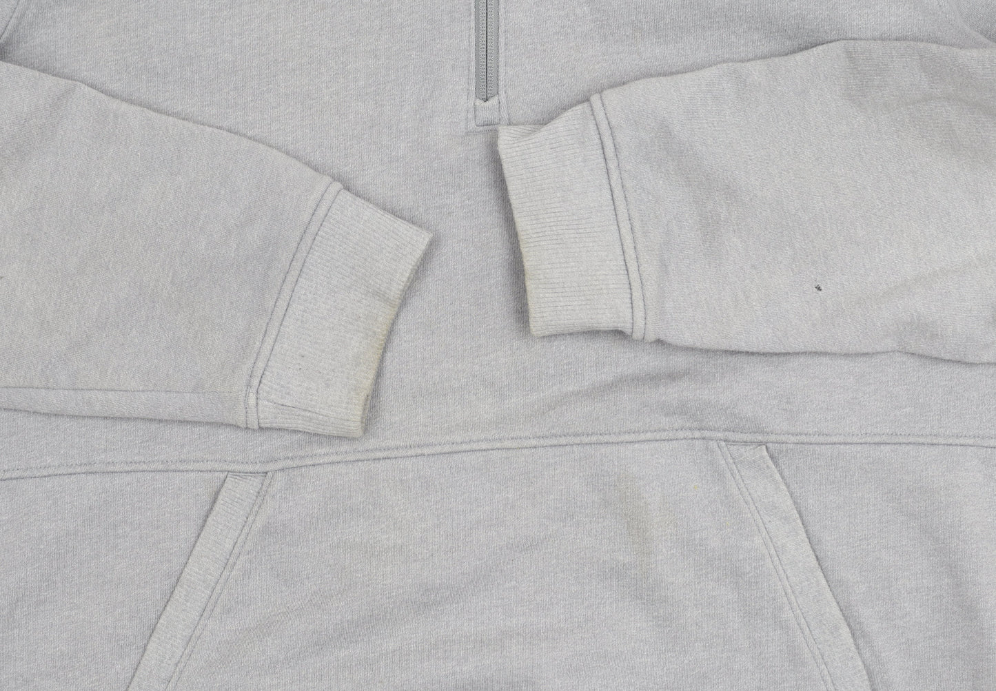 Under Armour Mens Grey L Hoodie 1/2 Zip Logo Sportswear Fleece