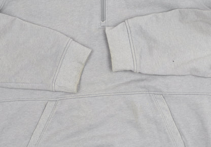 Under Armour Mens Grey L Hoodie 1/2 Zip Logo Sportswear Fleece