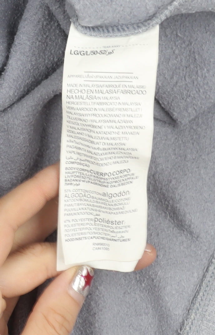 Under Armour Mens Grey L Hoodie 1/2 Zip Logo Sportswear Fleece