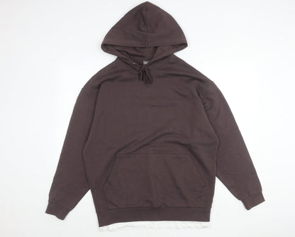 Mens UK Size S ASOS Brown Pullover Hoodie