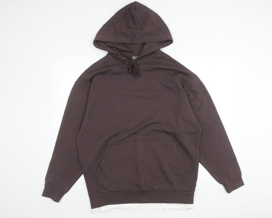 Mens UK Size S ASOS Brown Pullover Hoodie