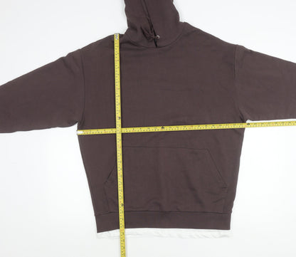 Mens UK Size S ASOS Brown Pullover Hoodie