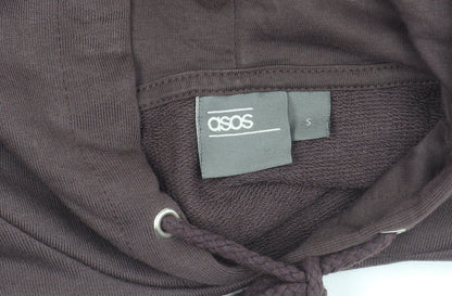 Mens UK Size S ASOS Brown Pullover Hoodie