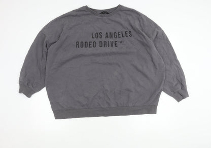F&F Womens Grey XL Pullover Sweatshirt Los Angeles Graphic Print
