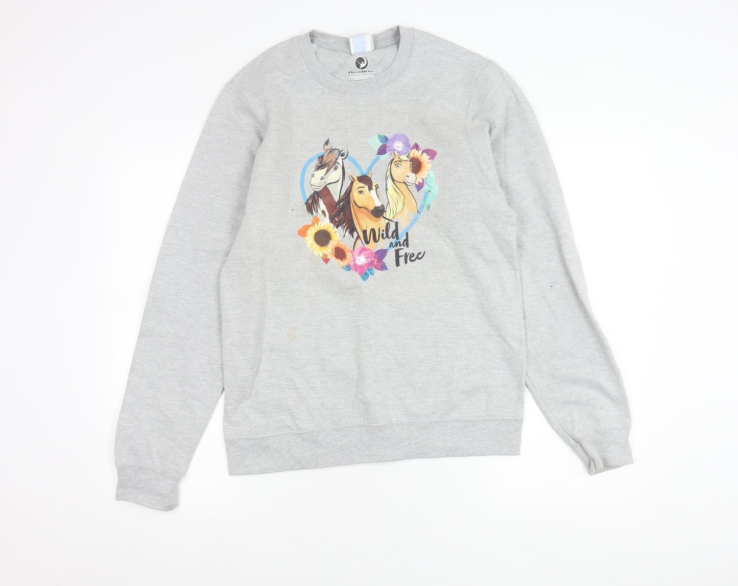 Port & Company DreamWorks Spirit Womens Grey Small Pullover Sweatshirt