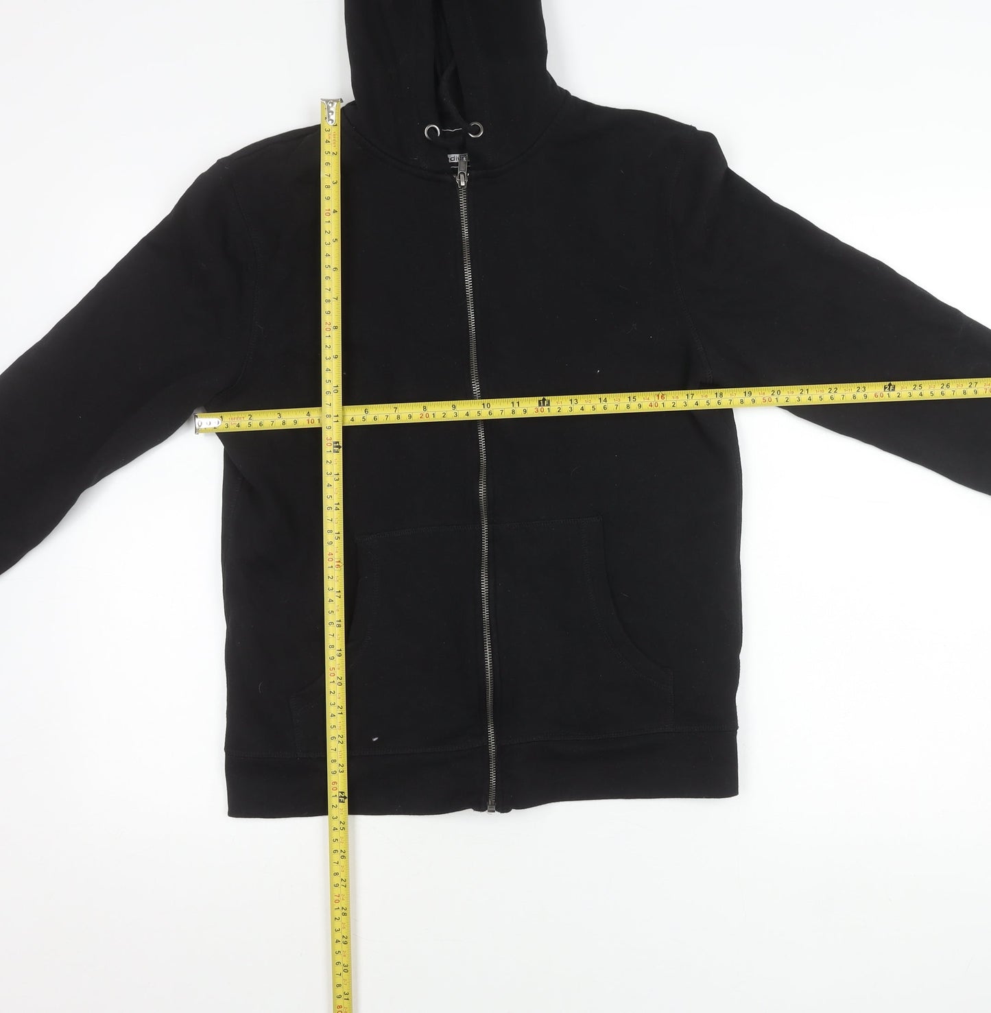 Red Herring Boys Black Medium Hooded Zip Jacket Cotton Blend