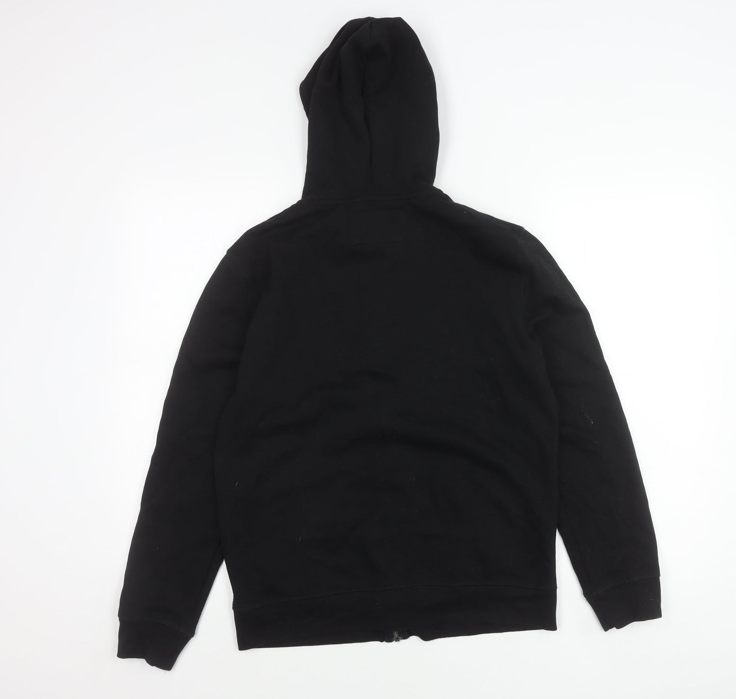 Red Herring Boys Black Medium Hooded Zip Jacket Cotton Blend