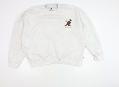 Mens UK Size XL Kangol White Pullover Sweatshirt