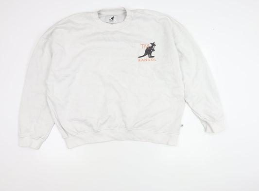 Mens UK Size XL Kangol White Pullover Sweatshirt