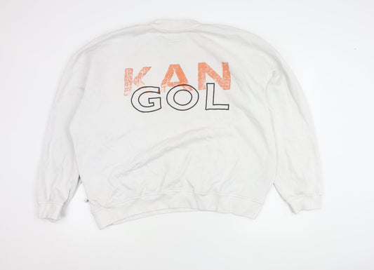 Mens UK Size XL Kangol White Pullover Sweatshirt