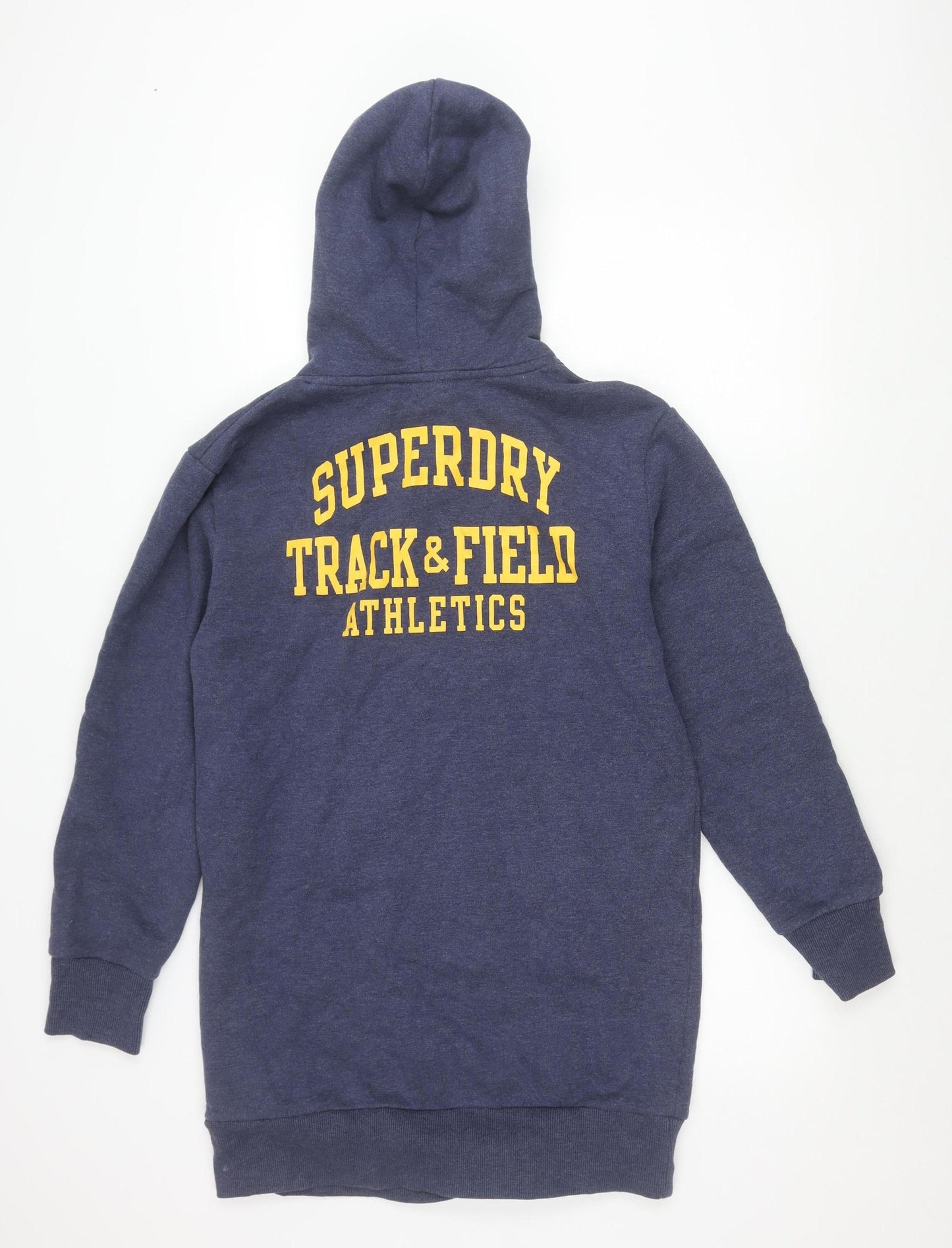 Superdry Women’s Blue Pullover Hoodie Size 12 Logo Sportswear