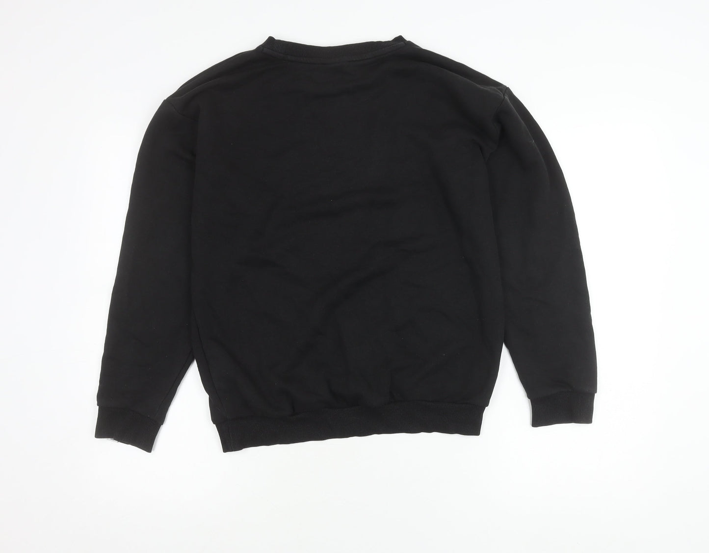 Puma Women’s Black Size 8 Pullover Sweatshirt Crew Neck Logo Jumper