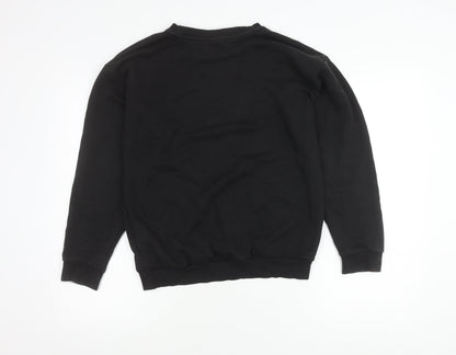 Puma Women’s Black Size 8 Pullover Sweatshirt Crew Neck Logo Jumper