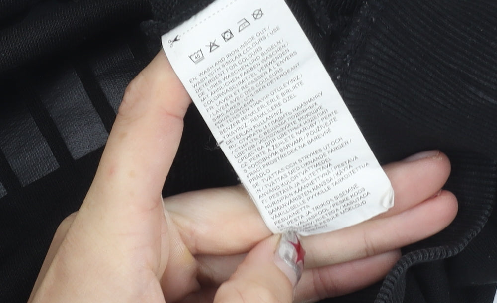 Puma Women’s Black Size 8 Pullover Sweatshirt Crew Neck Logo Jumper