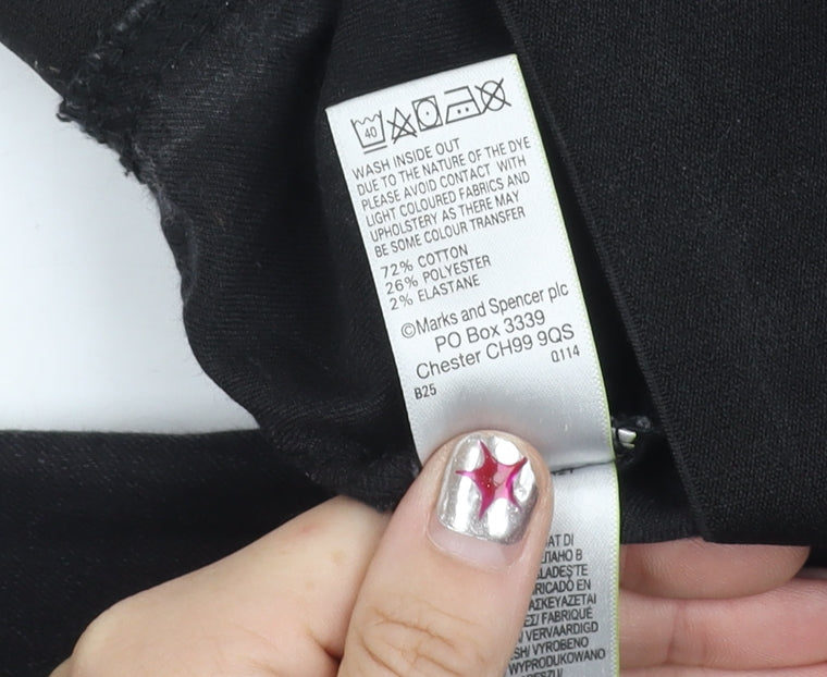 Womens UK Size 12 Marks and Spencer Slim Fit Skinny Black Jeans