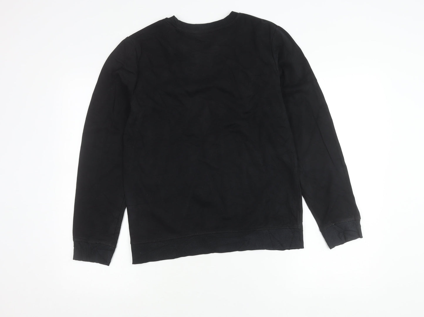 George Boys Black Graphic Pullover Sweatshirt 13-14 Years Crew Neck