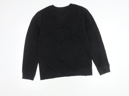 George Boys Black Graphic Pullover Sweatshirt 13-14 Years Crew Neck
