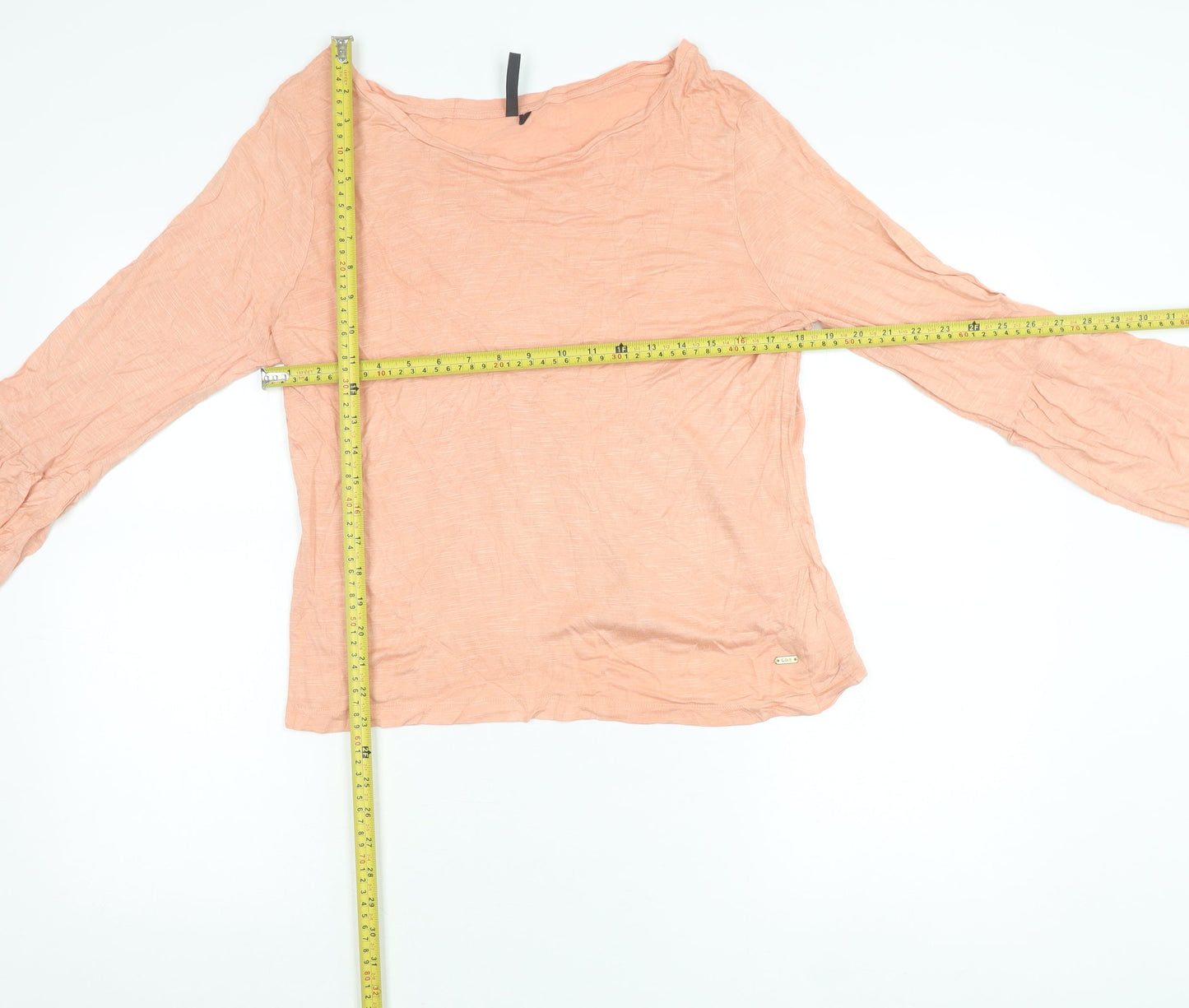 L.O.V. Womens Pink Blouse Size L Long Sleeve Balloon Tunic