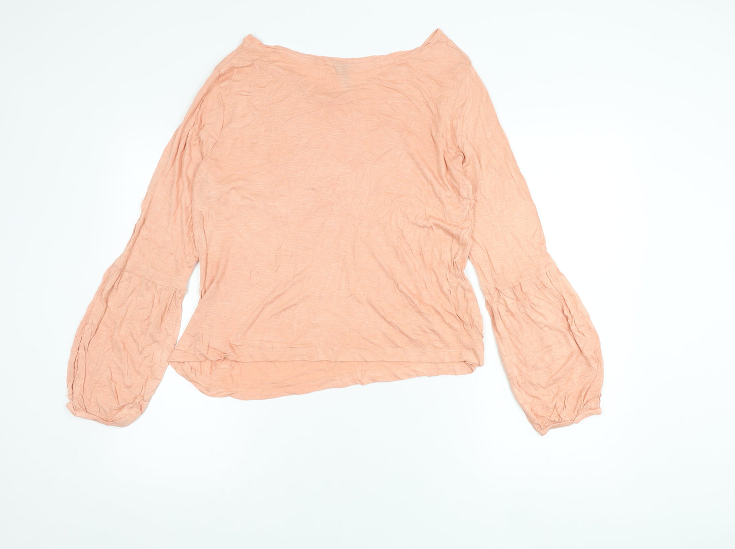 L.O.V. Womens Pink Blouse Size L Long Sleeve Balloon Tunic