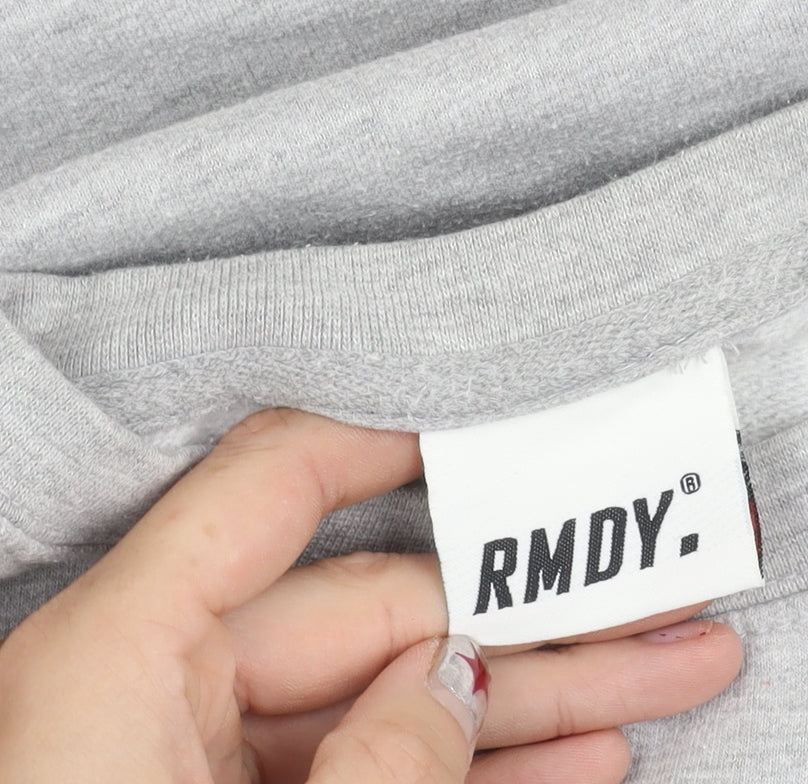 RMDY Men’s Grey Small Crew Neck Logo Sweatshirt Pullover