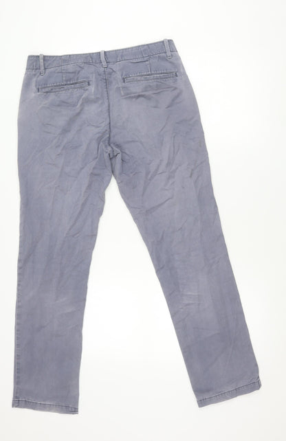 Gap Men's Blue 32x30 Regular Fit Cotton Chino Trousers