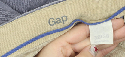Gap Men's Blue 32x30 Regular Fit Cotton Chino Trousers