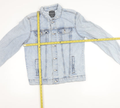Primark Womens Blue Denim Jacket M Casual Buttoned Classic