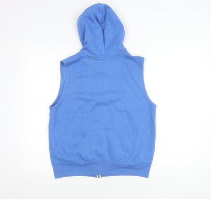 Converse Boys Blue Hooded Sleeveless Zip Up Waistcoat Jacket 12-13 Years