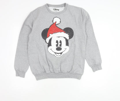 Womens UK Size 12 Disney Grey Pullover Sweatshirt