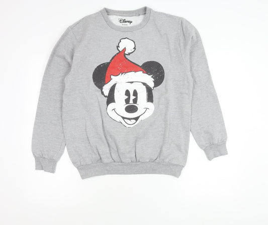 Womens UK Size 12 Disney Grey Pullover Sweatshirt