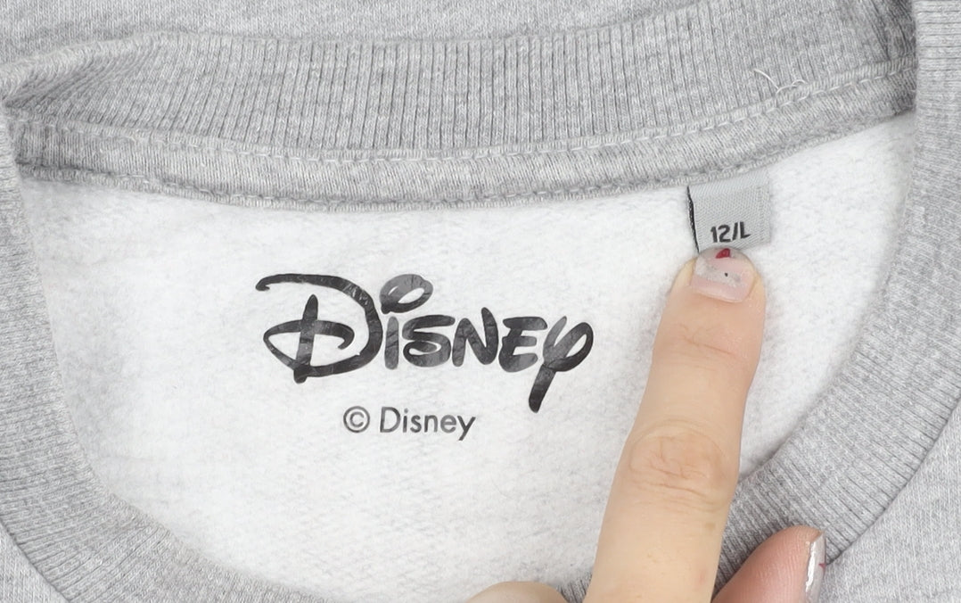 Womens UK Size 12 Disney Grey Pullover Sweatshirt