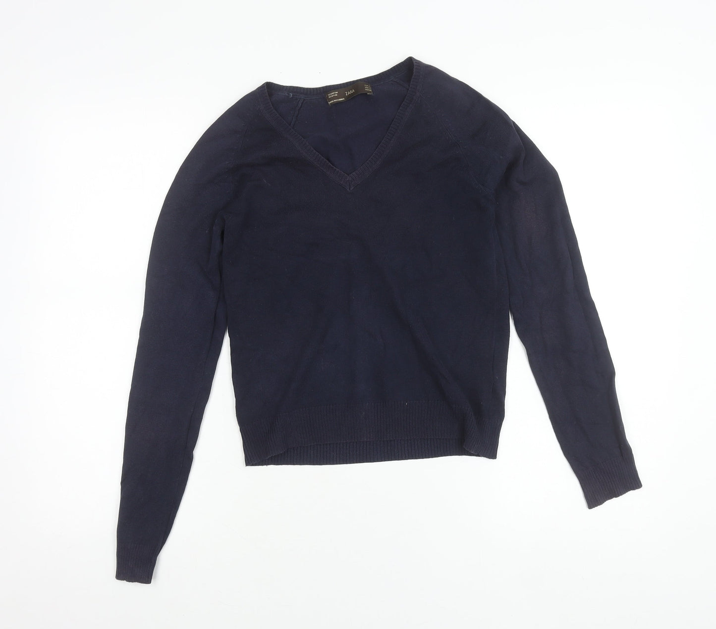 Womens UK Size S Zara Blue Pullover Jumper