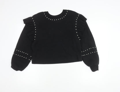 Womens UK Size M Zara Black Pullover Jumper