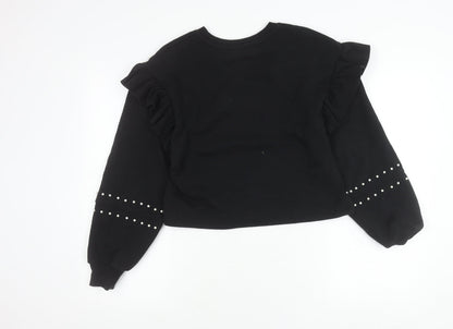 Womens UK Size M Zara Black Pullover Jumper