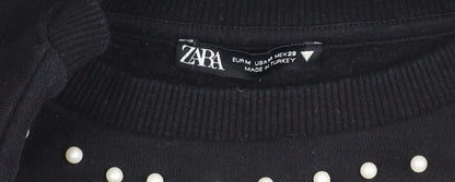 Womens UK Size M Zara Black Pullover Jumper