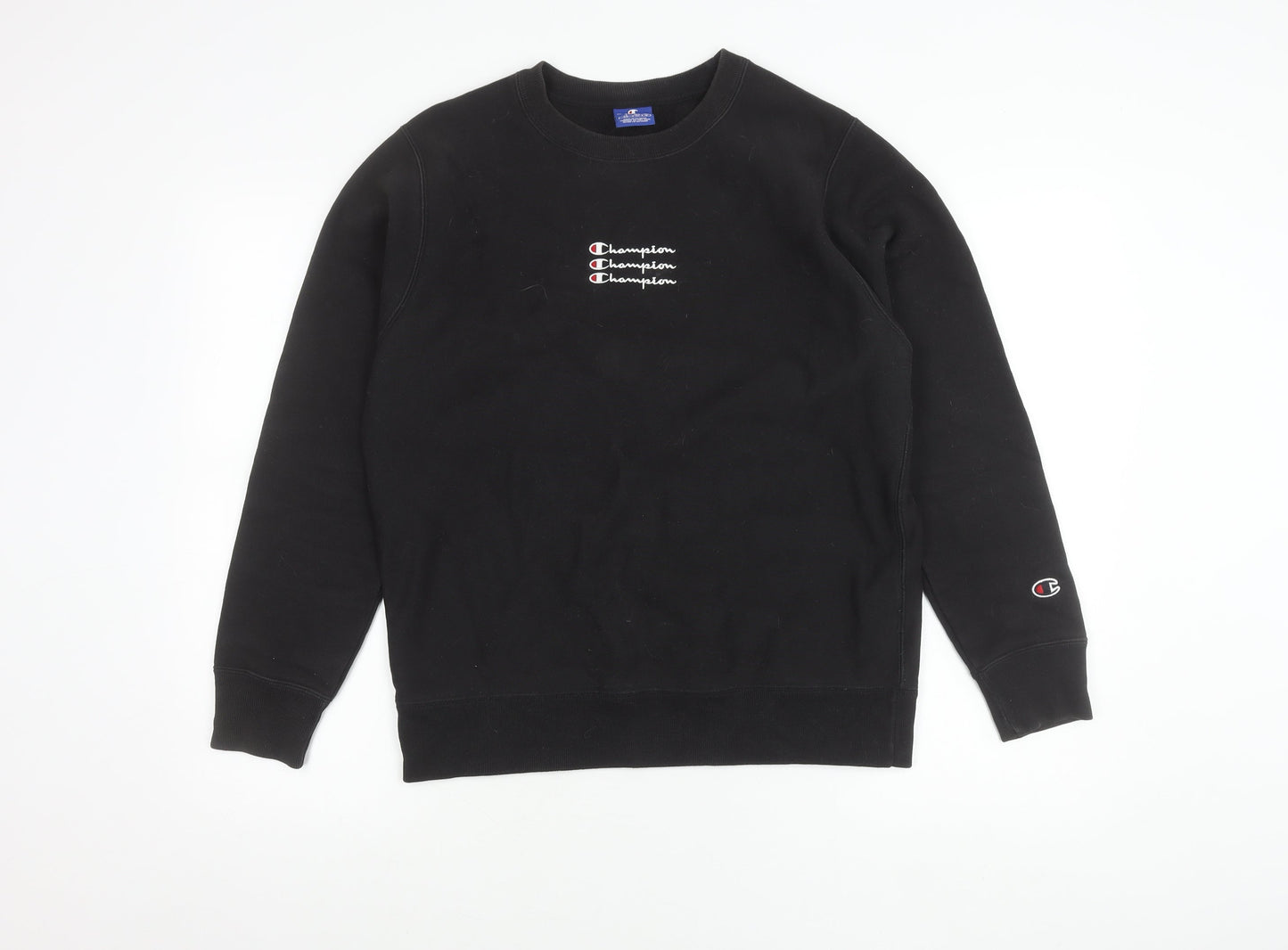 Mens UK Size S Champion Black Pullover Sweatshirt