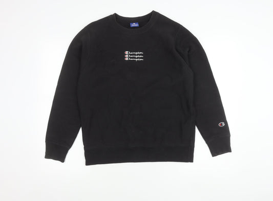 Mens UK Size S Champion Black Pullover Sweatshirt