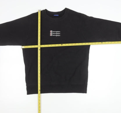 Mens UK Size S Champion Black Pullover Sweatshirt