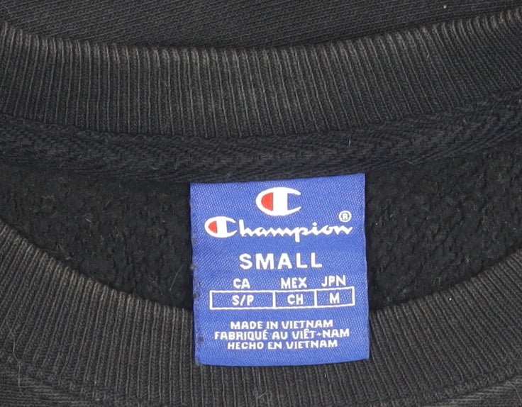 Mens UK Size S Champion Black Pullover Sweatshirt