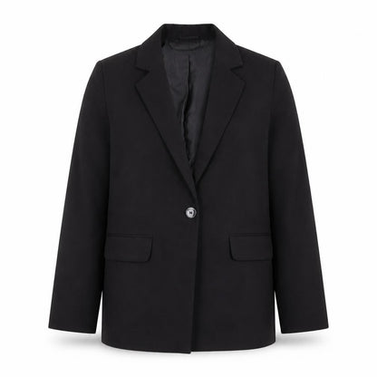 Pull&Bear Women Black Regular Fit Blazer S Single-Breasted Jacket