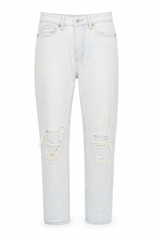 Womens UK Size 8 Boohoo Relaxed Fit Mom Blue Jeans
