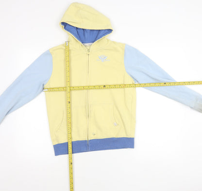 Saltrock Girls Yellow Blue Hooded Full Zip Jacket 13 Years