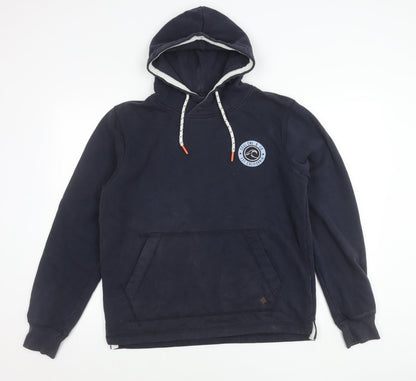 SoulCal & Co Womens Navy Hoodie Pullover L Cotton Blend Casual