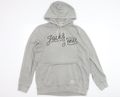 Mens UK Size XL JACK & JONES Grey Pullover Hoodie