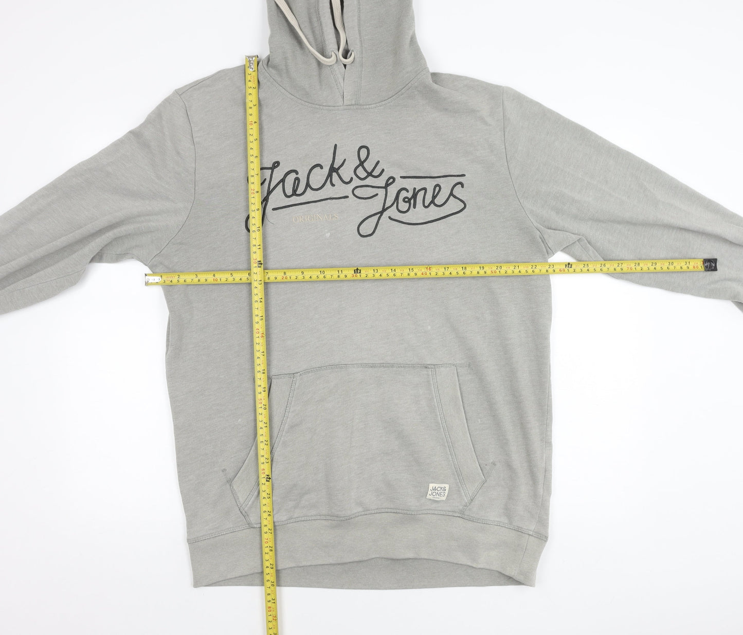 Mens UK Size XL JACK & JONES Grey Pullover Hoodie