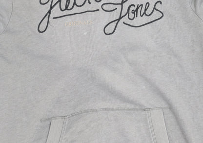 Mens UK Size XL JACK & JONES Grey Pullover Hoodie