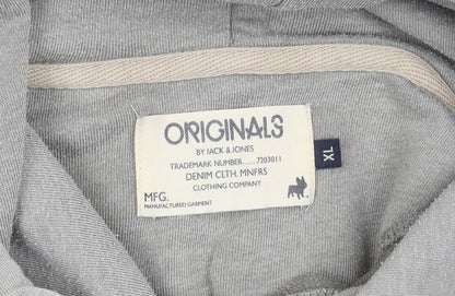 Mens UK Size XL JACK & JONES Grey Pullover Hoodie